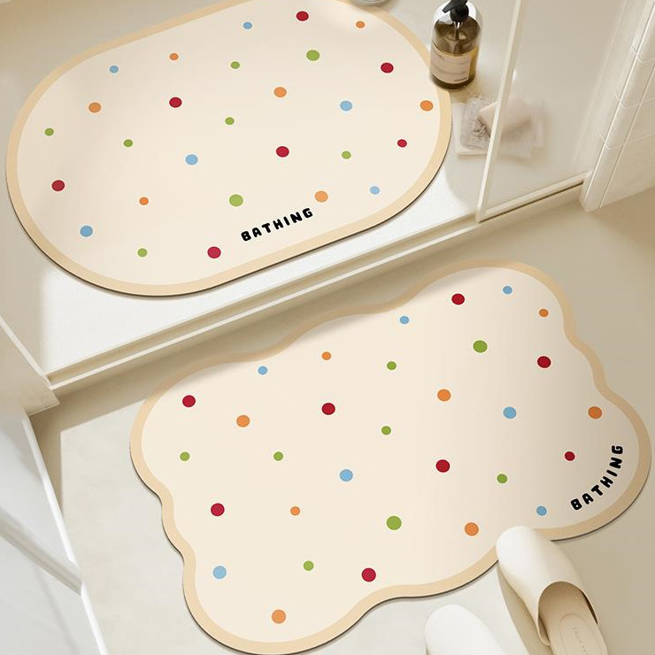 Diatom Mud Floor Mat for Bathroom and Toilet Entrance, Water-Absorbent, Quick-Drying, Dirt-Resistant, Non-Slip, Anti-Fall, Household Bathroom Floor Mat Diatom Mud Floor Mat for Bathroom and Toilet Entrance, Water-Absorbent, Quick-Drying, Dirt-Resistant, Non-Slip, Anti-Fall, Household Bathroom Floor Mat