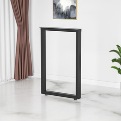 T9J5批發鐵藝回字桌腿支架吧檯搭邊腳金色桌架書桌餐檯腳支撐桌子