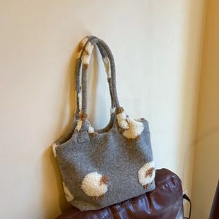 Japanese cartoon shoulder bag, demi-season capacious one-shoulder bag