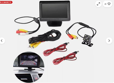4.3 inch desktop display small butterfly car camera car external reversing rear view camera (Vehicle camera) - 43inch-desktop-adjustable-4-lights