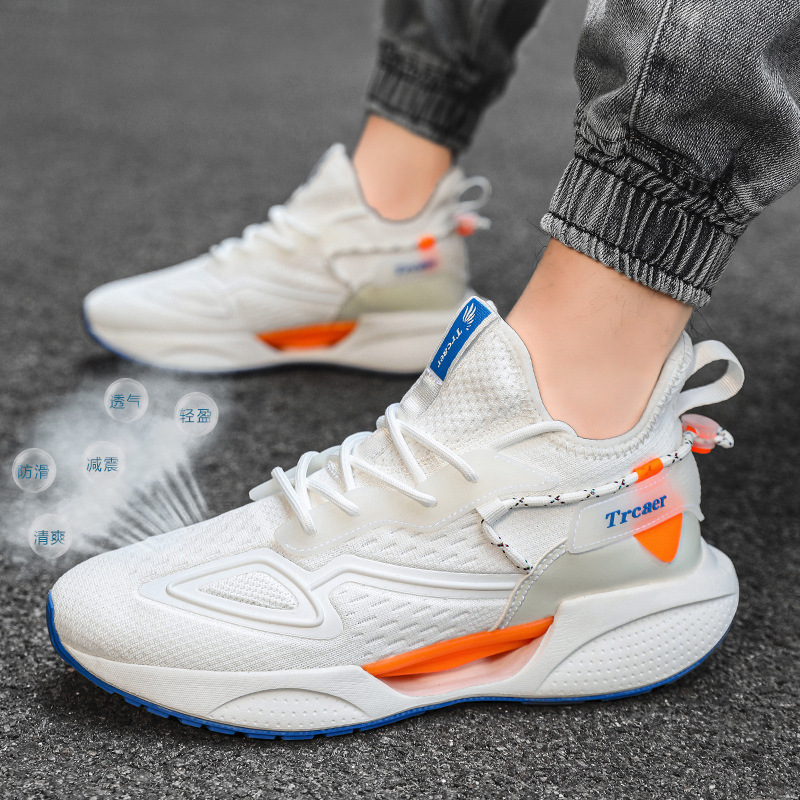 2023 autumn and winter new men's shoes Korean trend lightweight sneaker Joker casual shoes tide lovers a generation of hair