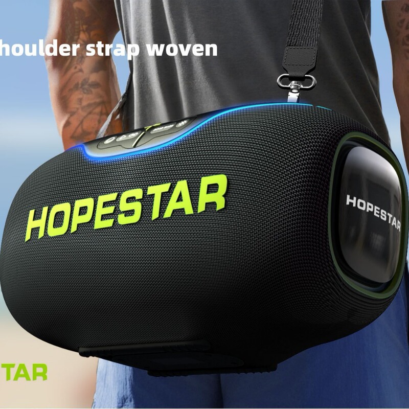 High-Power Bluetooth Speaker 80W Outdoor Portable Microphone Karaoke Subwoofer Rgb Light Speaker