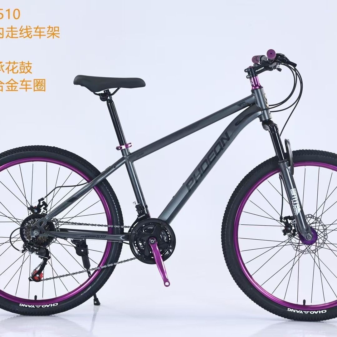 上海凤凰晟像高贵山地车全内走线高碳钢碟刹变速男女学生成人赛车