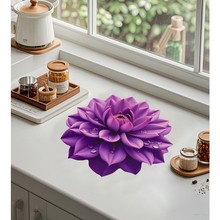 3D立体花卉硅藻泥吸水垫厨房沥水垫餐桌垫装花瓶饰垫防滑耐脏垫子