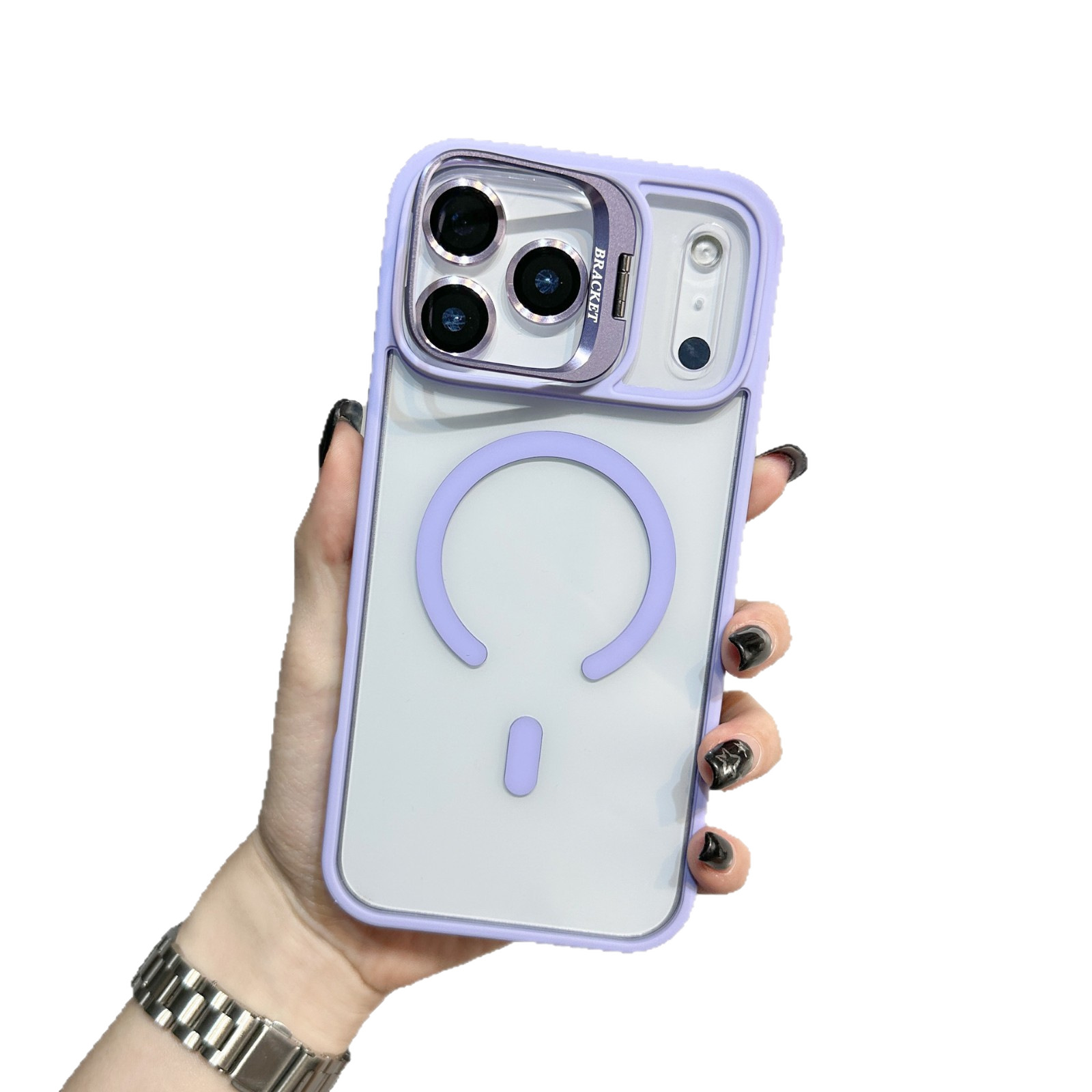 Compatible IPhone 17 Pro Max Holder Magnetic Phone IPhone 16 With Built-in Lens Protector 15 Shockproof Case_voghion.com