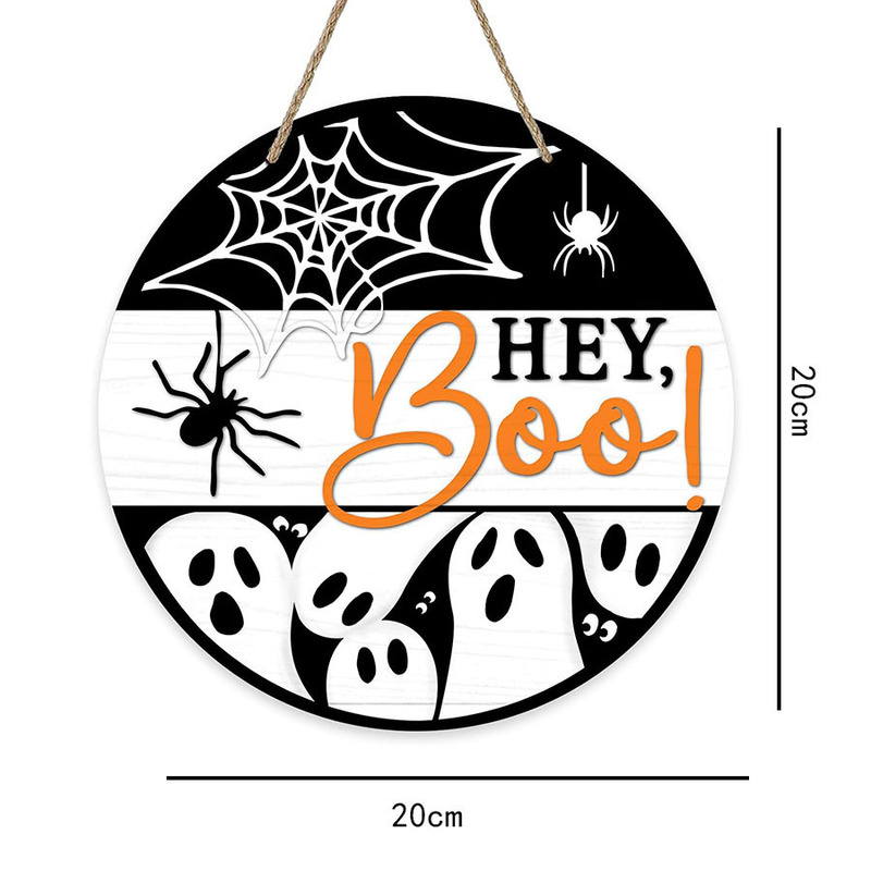 国境を越えたハロウィーンの木製装飾吊り下げ飾り、パーティーイベント、お化け屋敷の吊り下げ飾り、家のドア、庭、中庭の装飾|undefined