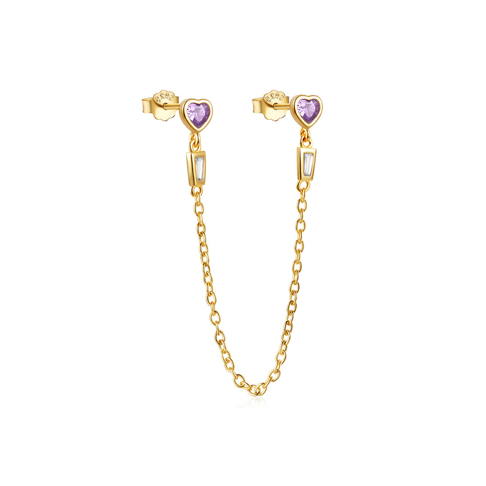 6g Weight Zircon Inlay Material Drop Earrings Classification 1 Piece Quantity Daily Occasion 925 Sterling Silver Material Geometric, Heart Shape, Solid Color Pattern Women's Gender Tassel, Plating, Inlay Design Simple Style Style 1 Piece 925 Sterling Silver Zircon Geometric Heart Shape Solid Color Drop Earrings 6