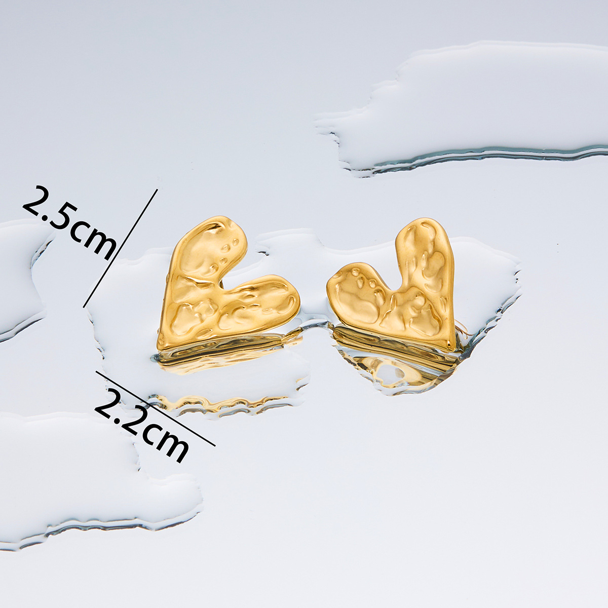 Holiday, Daily Occasion 1 Pair Simple Style Geometric Plating Titanium Steel 18K Gold Plated Ear Studs
