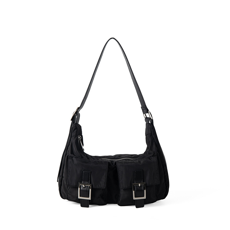 Borsa a tracolla in nylon versatile casual per ragazze di alta qualità, multitasche per motociclette da donna con una moda di nicchia, nuova_voghion.com