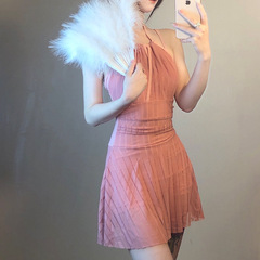 New 2024 Women's Swimsuit with Pure Desire Style, Covering the Stomach, Slimming, Backless, Hot Spring Swimwear for Wholesale