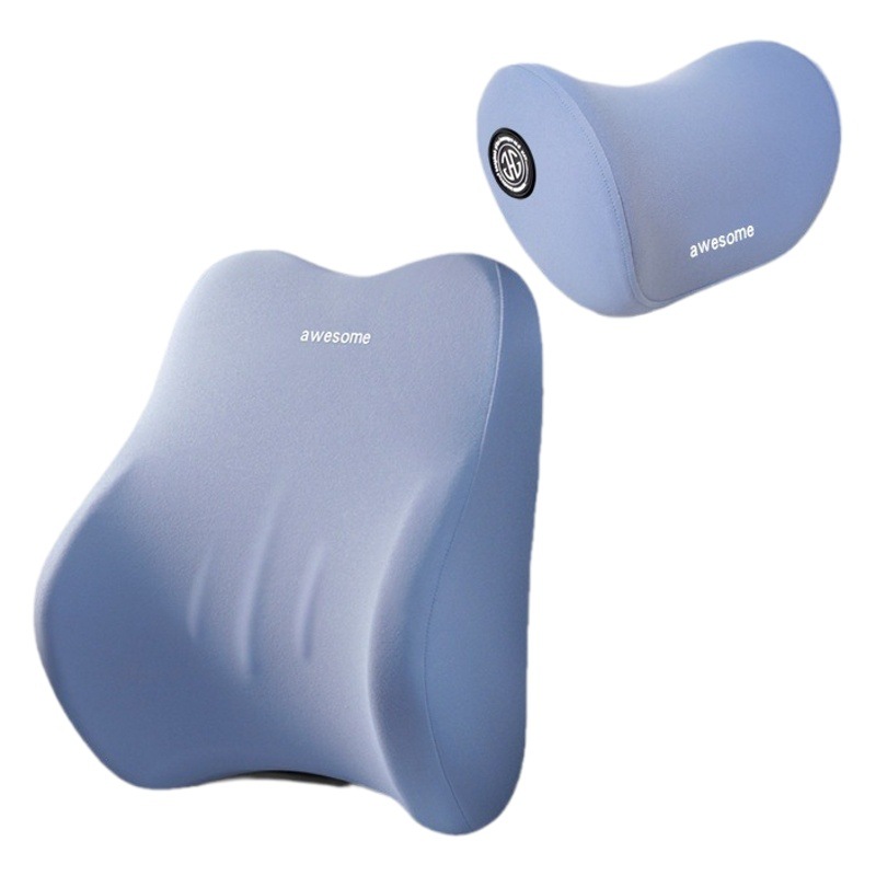 De gama alta reposacabezas del coche soporte lumbar fábrica al por mayor coche de espuma de memoria cojín lumbar respaldo almohada lumbar almohada del cuello del coche almohada