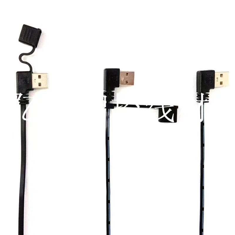Elbow Usb-A Male Flat Cable with Dust Cover 90-Degree Right-Angle Flat Data Cable for Mobile Phone Earphones and Charging Devices Elbow Usb-A Male Flat Cable with Dust Cover 90-Degree Right-Angle Flat Data Cable for Mobile Phone Earphones and Charging Devices