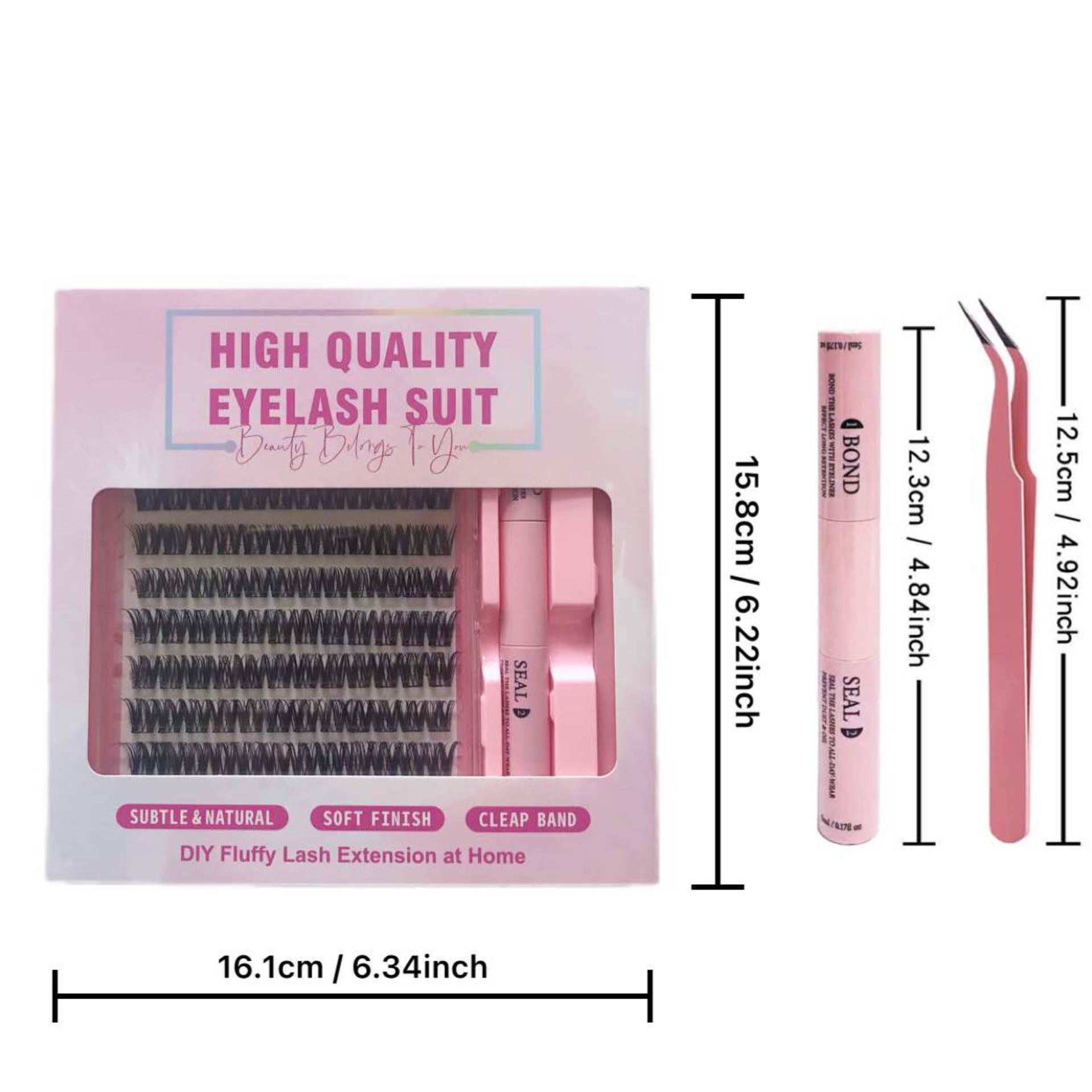 Conjunto de pestañas falsas transfronterizas de gran capacidad serie WM cómic Barbie ojos gruesos y esponjosos ojos pestañas no se cansará durante mucho tiempo