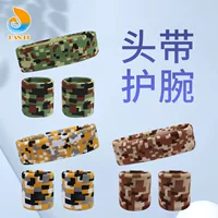 Спортивный всасывающий пот с клетчатым камуфляжным жаккардовым ремешком наряд для бега на открытом воздухе