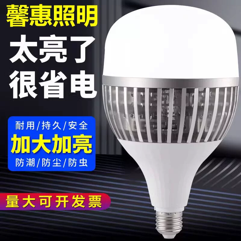LED industrial miner's lamp, bulb, with screw socket, high power