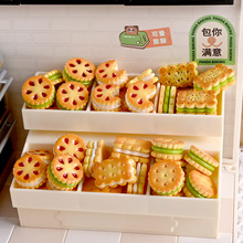 微缩仿真果酱夹心饼干 树脂萌粒 娃娃屋摆件冰箱贴奶油胶diy点缀