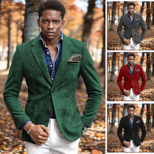 European in stock 24 New Casual Men's Suit Amazon Fashion plus size Jacket wish Independent Station Japanese and Korean Dress