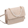 Woven straw trend handheld fashionable shoulder bag from pearl one shoulder, 2021 collection, wholesale