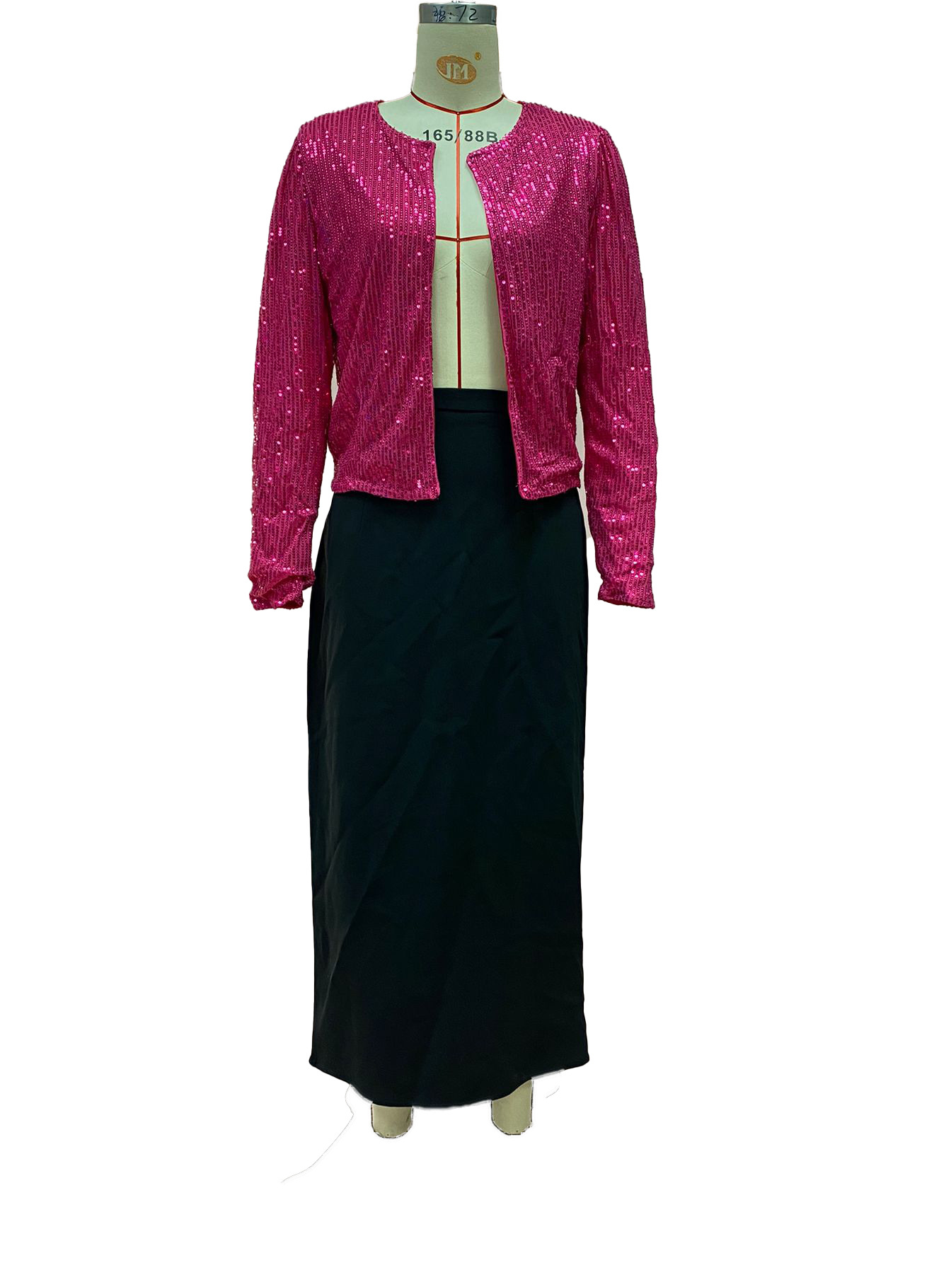 280g Weight Casual Jacket Outerwear Type Long Sleeve Sleeve Length Polyester Fabric Type Regular Top Length Coat Tops Type Holiday, Party Occasion Round Neck Neckline Slim Fit Type Solid Color Pattern Spring, Autumn Season Women's Gender Sequins Design Streetwear Style Women's Streetwear Solid Color Sequins Coat Casual Jacket 17