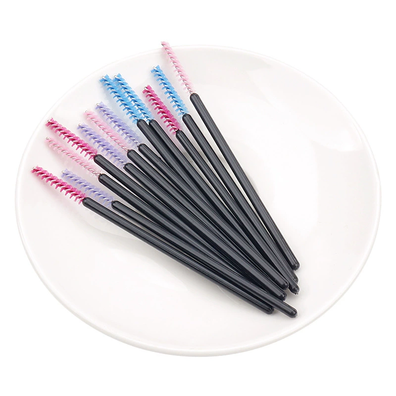 Curly disposable brush for eyelashes for eyebrows, 50 pieces