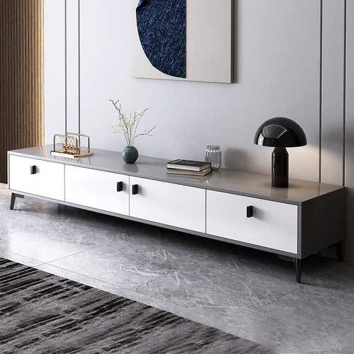 TV cabinet simple modern living room home small apartment bedroom Italian minimalist light luxury coffee table TV cabinet combination
