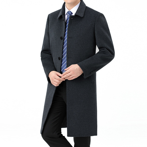 Double-sided cashmere long coat
