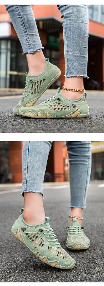 Giày thể thao unisex cỡ lớn thoáng khí lưới mùa hè, đế bằng — Z8808 kaki, Z8808 màu hồng, Z8808 màu nâu, Z8808 màu xám chi tiết 18