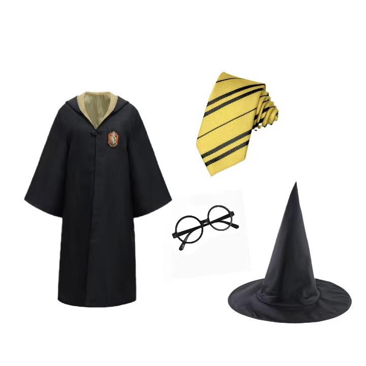 Халат Хаффлпуф + галстук + очки + шапка