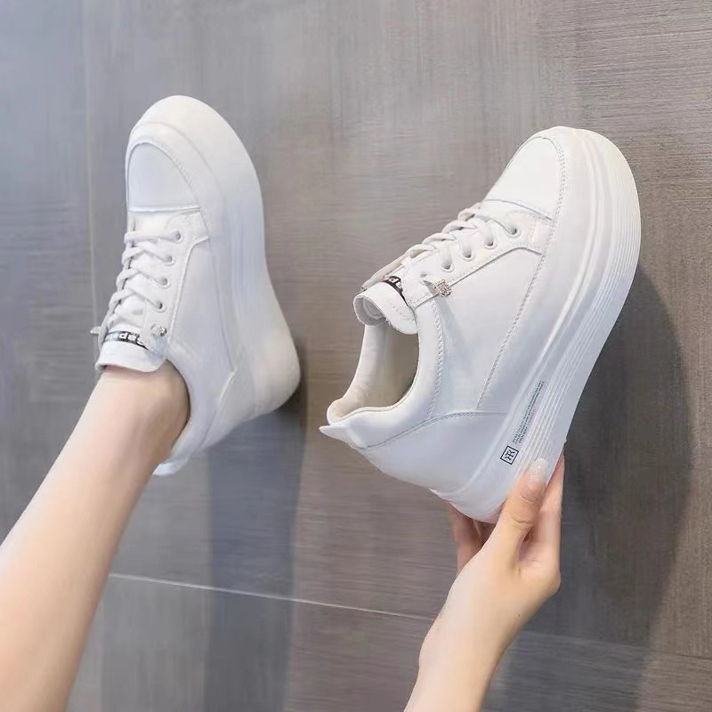 2026 Summer New Breathable Non-Slip Wedge Heel Height-Increasing Low-Top Elastic Mesh Shoes Versatile Trendy Women's Shoes