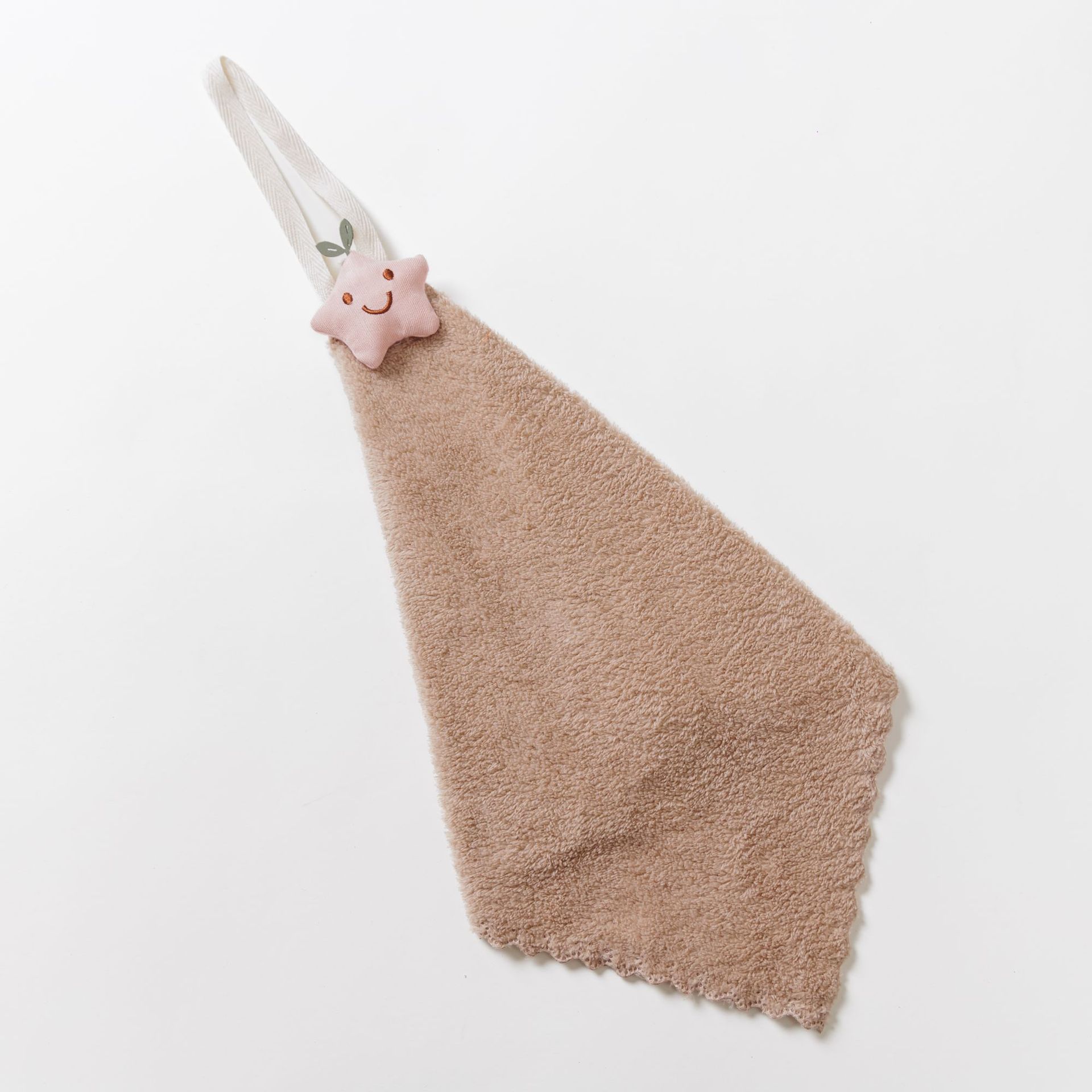 핑크스타(갈색 사각 스카프) (실사,고화질)