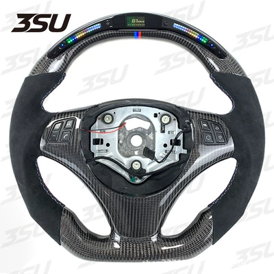 Suitable for Bmw E-Series E90E91E92E93E80E82 Upgraded Led Display Carbon Fiber Steering Wheel (Steering wheel) - style-1