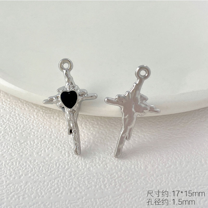 ダークスイートクールスタイルペンダントコレクション愛の十字架の羽 DIY ネックレスイヤリングブレスレットジュエリーアクセサリー|undefined