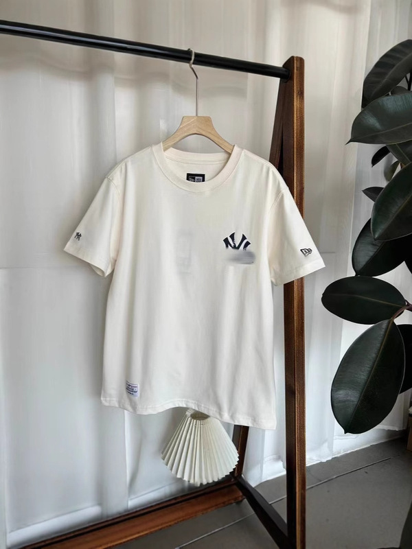 New Eraニューも華2025新春M家半袖tシャツNY野球ロゴプリントファッションカップル|undefined