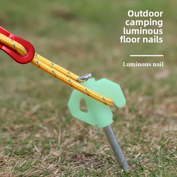 Outdoor Canopy Ground Nails Tent Camping Style Camping Style Luminous Nails 20cm Reinforced Tent Windproof Nails Fluorescent Fixed Ground Nails
