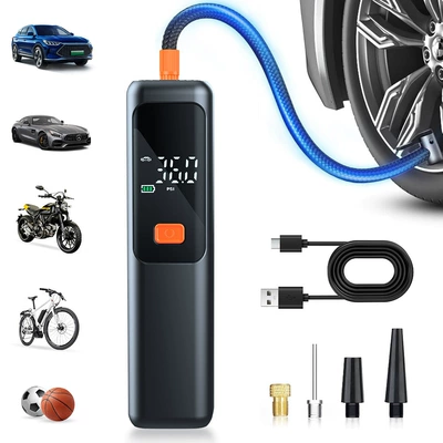 Collection Store Car Wireless Portable Air Pump Handheld Smart Outdoor Emergency Light Wired Air Pump (Hava nasosu) - automatic-settingone-button-starttype-c-fast-charging