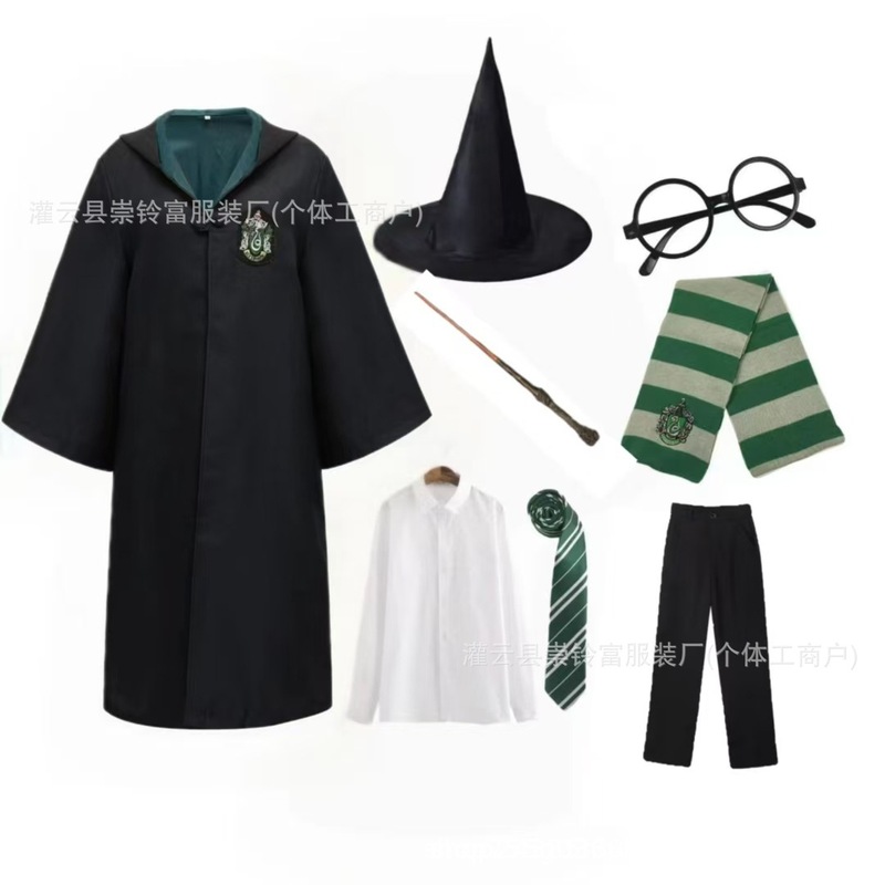 哈利波特同款cos服树脂法杖连帽长袍披风服装儿童万圣节表演服|undefined