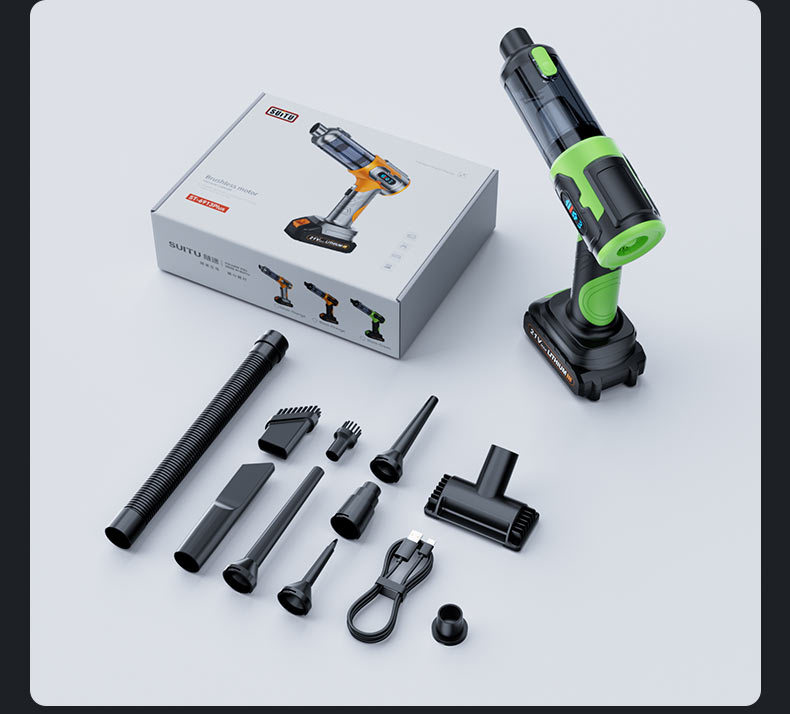 Car-Mounted Wireless Vacuum Cleaner, Dust Remover, High Suction Power, Rechargeable, Mini Portable Handheld, Blowing and Suction Integrated, High Power, for Home Use