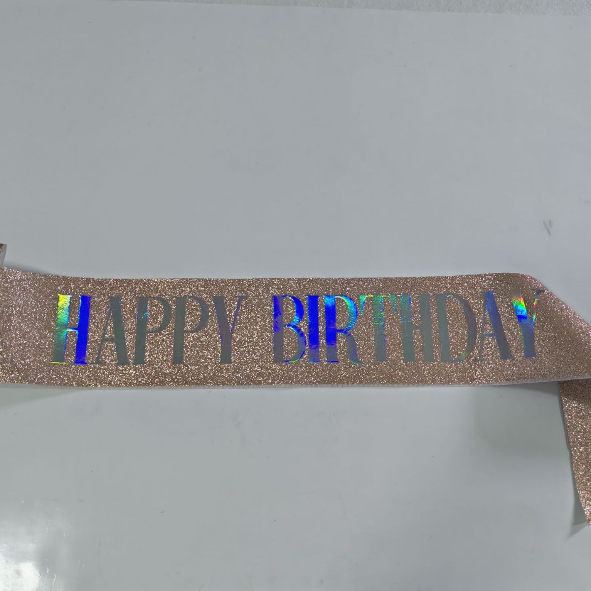 Cinta brillante para fiesta de cumpleaños, banda de cumpleaños, cinta de etiqueta, letras doradas, decoración de fiesta, diadema al por mayor