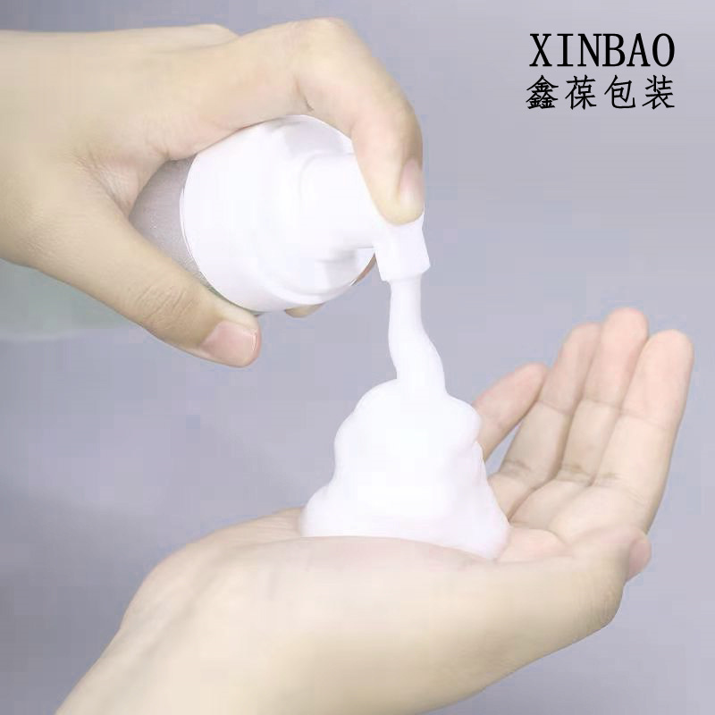 En stock Botella de mousse de plástico PET Lavado de Manos baño presionando botella de espuma material de embalaje cosmético sub-embalaje botella de espuma limpiadora