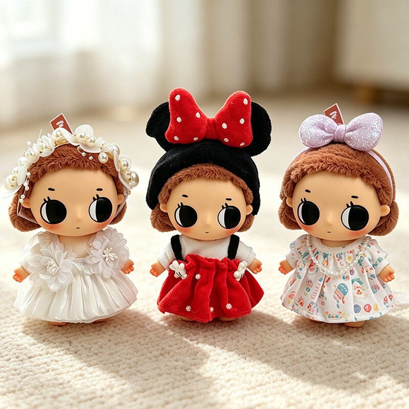 Only Doll Clothes】Suitable for Nyota Little Moments Series 15cm Doll Clothes, Cute Dress-Up Set