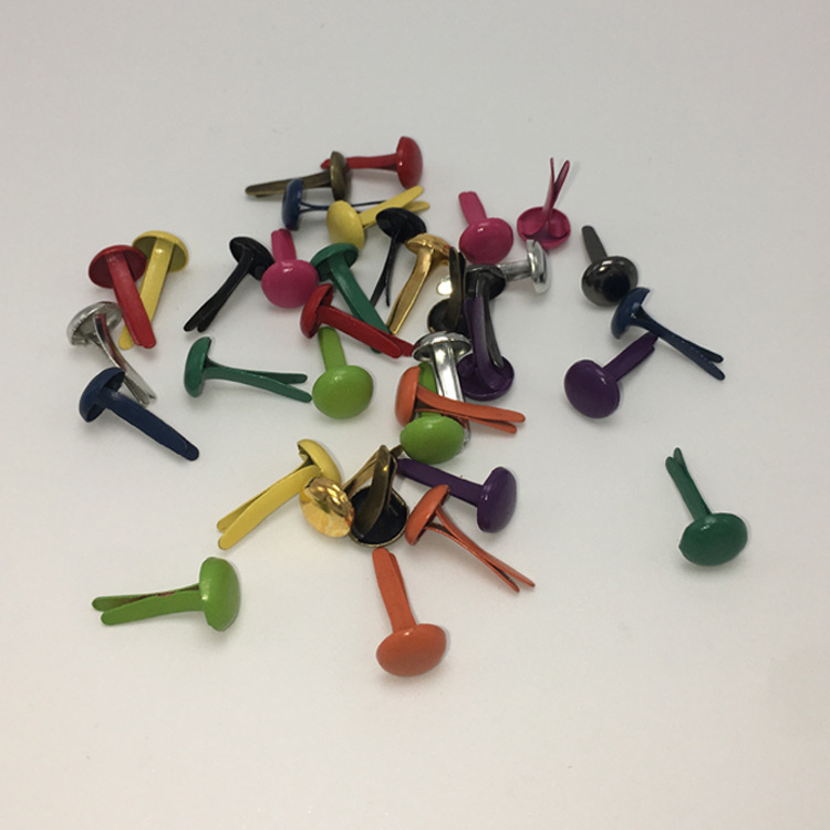 Spot 5mm 4.5mm 8mm round two-legged nails solid color two-legged nails color electroplating paint two-legged nails Spot 5mm 4.5mm 8mm round two-legged nails solid color two-legged nails color electroplating paint two-legged nails