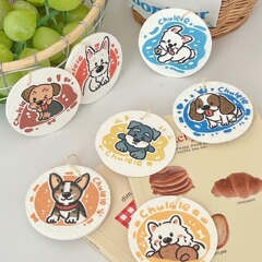 Kitchen Lele puppy wooden pulp cotton rag dish cleaning sponge wipe dish brush pot kitchen stain removal tool