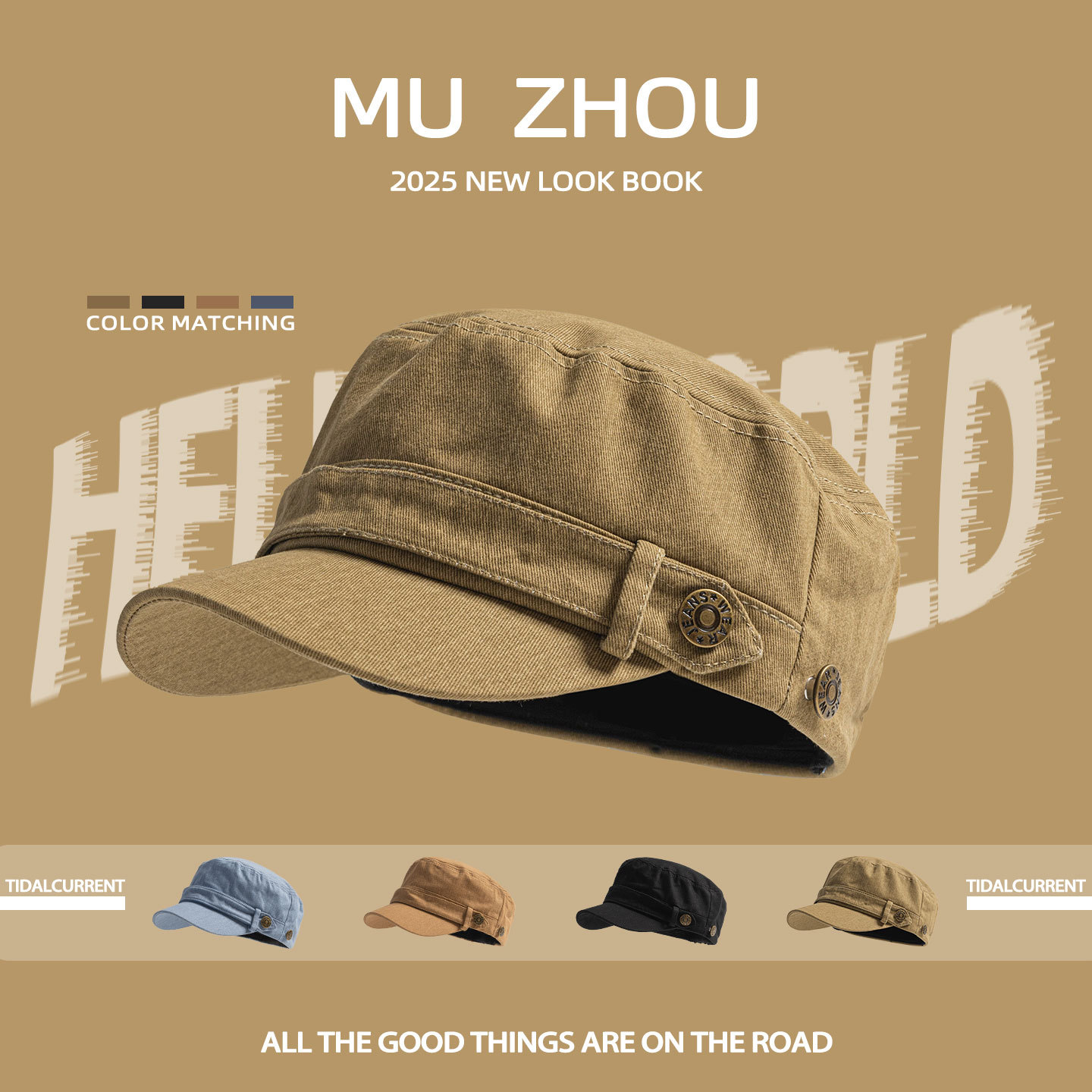Japanese fashionable retro cap for men and women