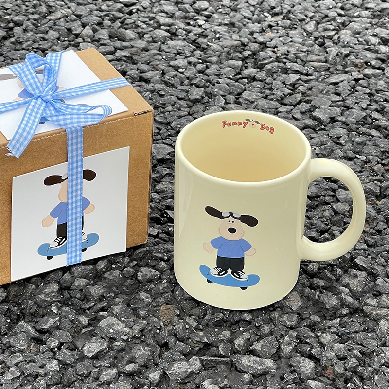 Nuevo lindo cachorro taza niñas Taza de cerámica Oficina leche café taza de agua taza de regalo de boda
