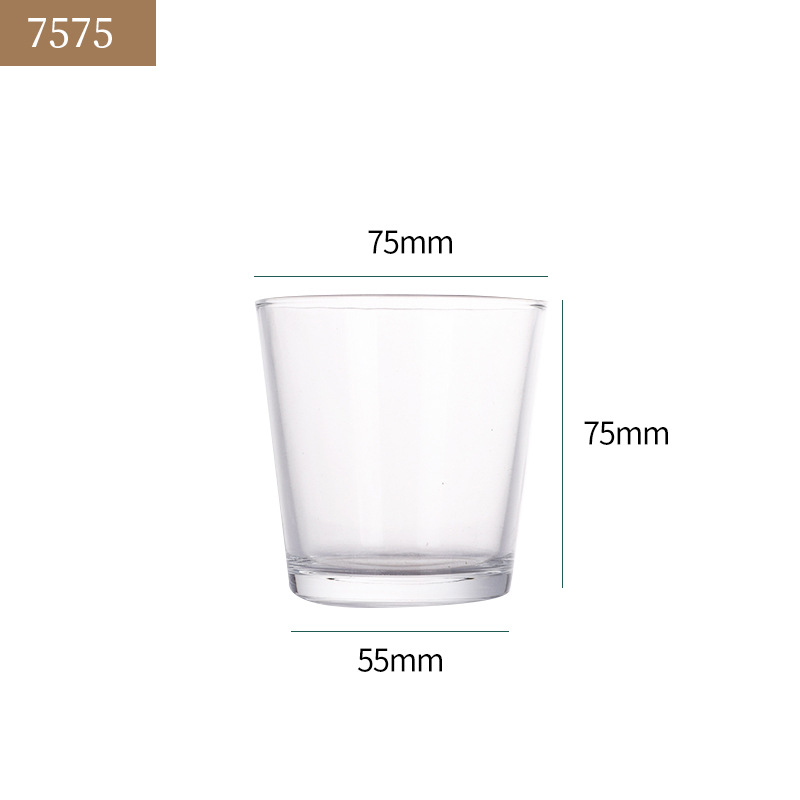 DIY tazas de vidrio perfumadas claras y simples vela casera vela casera vela recipiente de vidrio vacío taza