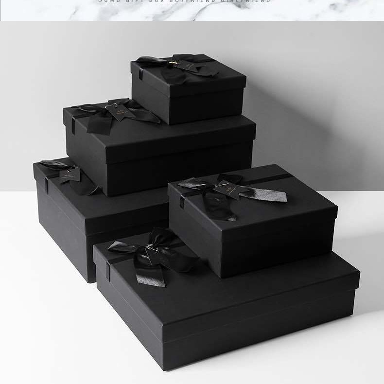 Black gift box empty box wholesale gift box birthday gift box gift box extra large high-end gift box
