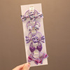 Children's elastic hair rope, hairgrip with bow, hair accessory, 2023 collection, no hair damage