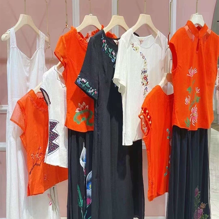 Qiantang 2022 Летняя одежда из хлопка и льна Повседневная одежда из династии Тан