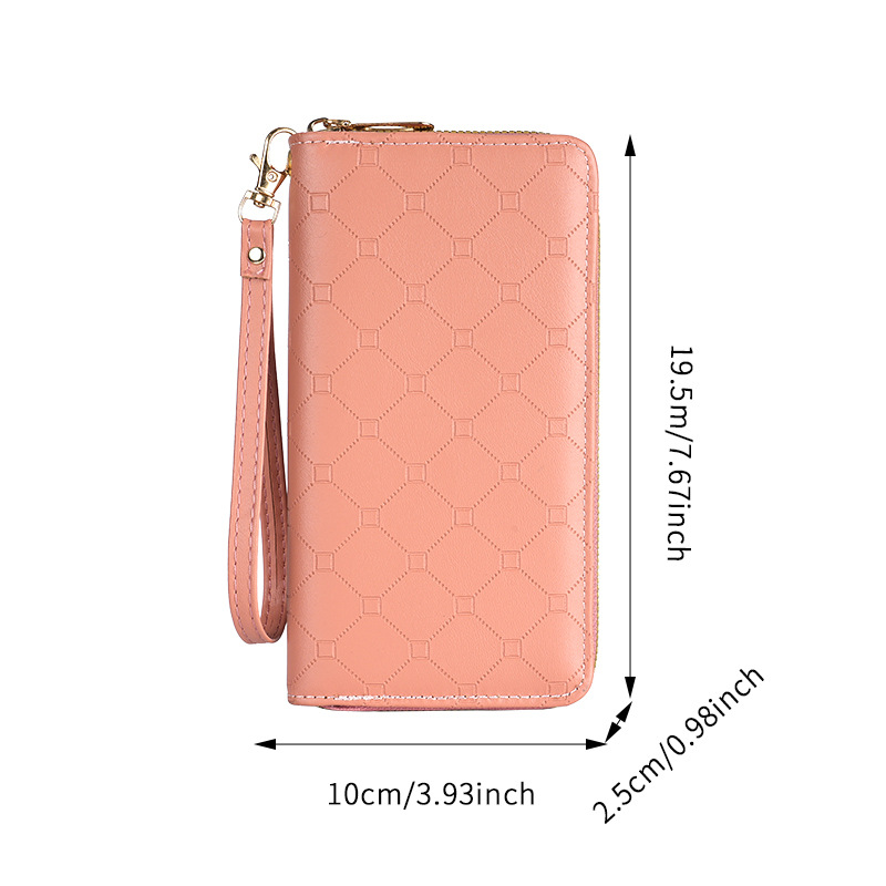 2024 nuevo bolso coreano lindo bolso de cambio largo gran capacidad damas multi-cremallera bolso de teléfono móvil para mujeres