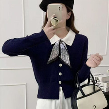 新款针织开衫长袖女小众独特上衣外穿秋季别致漂亮小衫